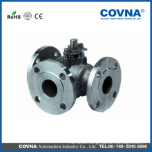 Forged stainless steel 3 way flange 4 inchs ball valve